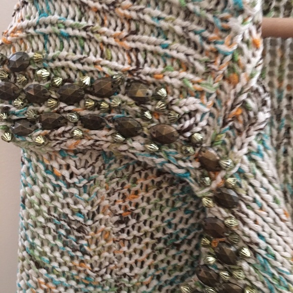 BCBG MAXAZRIA bejewel heavy cardigan sweater - Picture 5 of 8